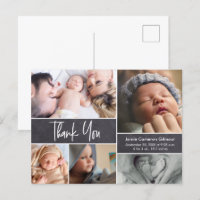 Moderne Handschrift Foto Collage Baby Dusche