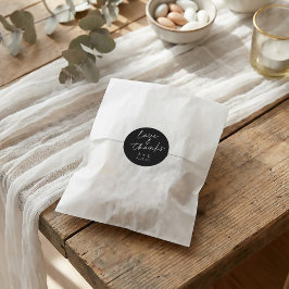 Moderne Handschrift-Gastgeschenk Hochzeit Runder Aufkleber