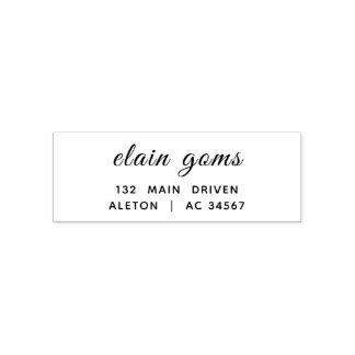 Moderne Handschrift | Minimalistisches Personalisi Permastempel