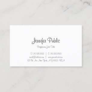 Moderne Handschrift Schrift Text Minimalistische V Visitenkarte