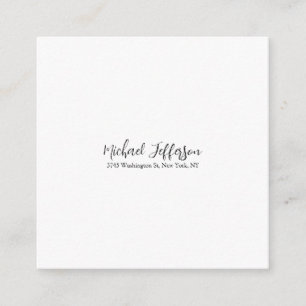 Moderne Handschrift Trendly Simple Black & White Begleitkarte