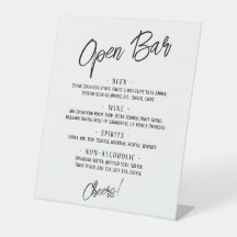 Moderne Handwriting-Header Einfaches Open Bar Menu