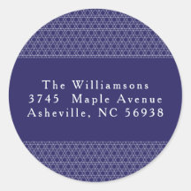 Moderne Hanukkah Star Lines Blue Rücksendeadresse