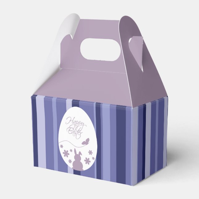 Moderne Happy Easter Pastel Lila Geschenkschachtel (Vorderseite)