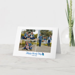 Moderne Happy Family Day Fotos Ferienkarte Karte