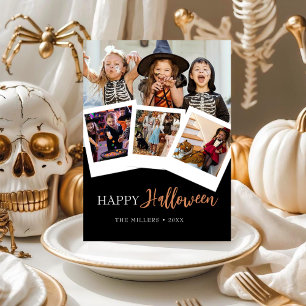 Moderne Happy Halloween Fotokarte
