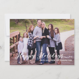 Moderne Happy Holidays Einfache Script Typografie Feiertagskarte