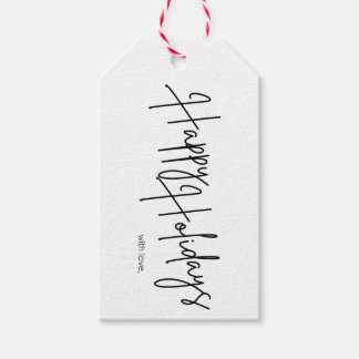 Moderne Happy Holidays - Geschenkmarke Geschenkanhänger