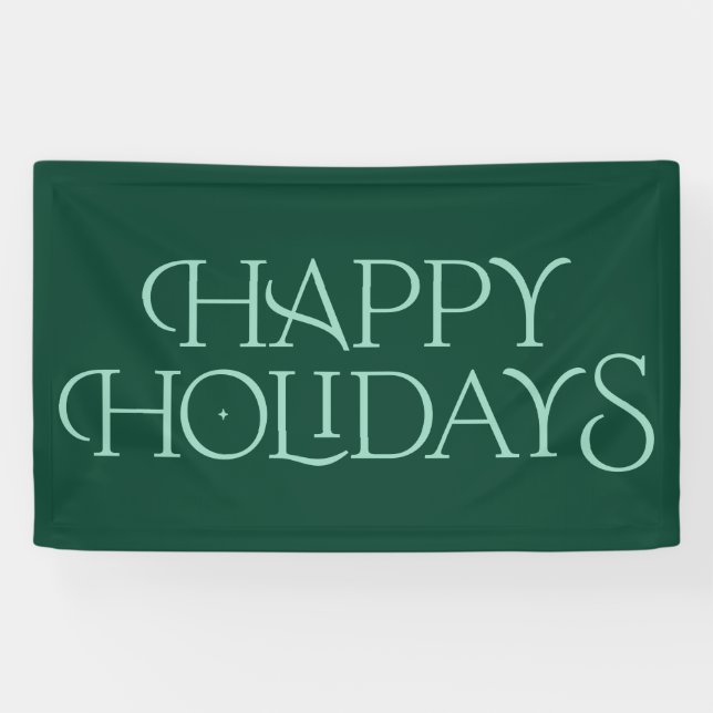 Moderne Happy Holidays Serifentypografie Banner (Horizontal)