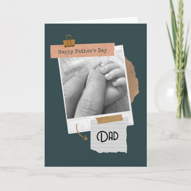 Moderne Happy Vatertag Card Karte (Vorderseite)
