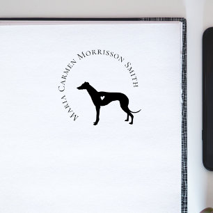 Moderne Hart-Hund-Bibliotheksbuch mit individuelle Gummistempel