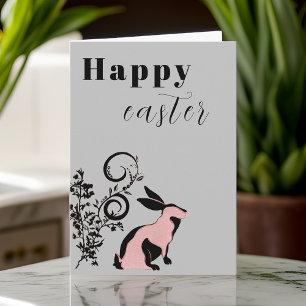 Moderne Hasen Persönliches Frohe Ostern Karte