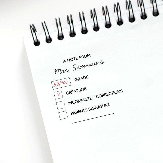 Moderne Hausaufgaben für Lehrer Gummistempel (Von Creator hochgeladen)