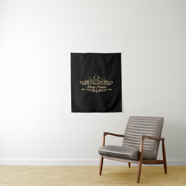 Moderne, hausgemachte Kaffeebäckerei - kundenspezi Wandteppich (Beispiel)