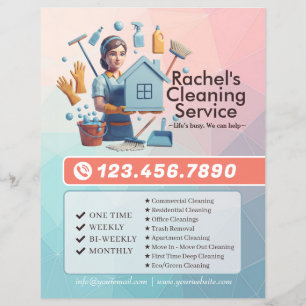 Moderne Hausreinigung Haushälterin Service Hausrei Flyer