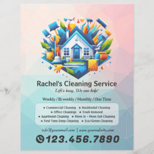 Moderne Hausreinigung Haushälterin Service Hausrei Flyer