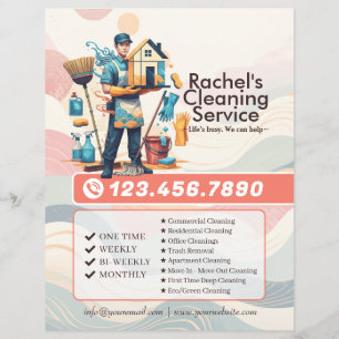 Moderne Hausreinigung Haushälterin Service Hausrei Flyer