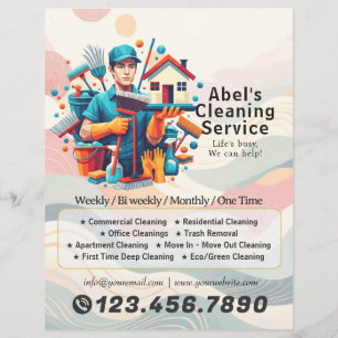 Moderne Hausreinigung Haushälterin Service Hausrei Flyer
