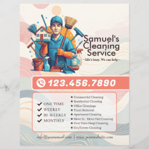 Moderne Hausreinigung Haushälterin Service Hausrei Flyer