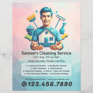 Moderne Hausreinigung Haushälterin Service Hausrei Flyer
