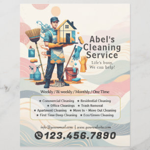Moderne Hausreinigung Haushälterin Service Hausrei Flyer
