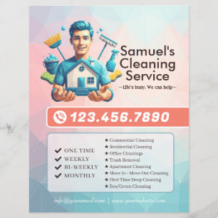 Moderne Hausreinigung Haushälterin Service Hausrei Flyer