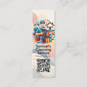 Moderne Hausreinigung Haushälterin Service Hausrei Mini Visitenkarte