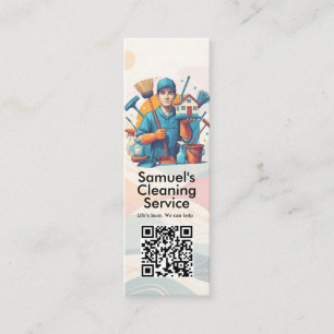 Moderne Hausreinigung Haushälterin Service Hausrei Mini Visitenkarte