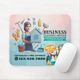 Moderne Hausreinigung Haushälterin Service Hausrei Mousepad