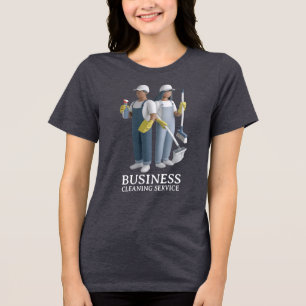 Moderne Hausreinigung Haushälterin Service Hausrei Tri-Blend Shirt
