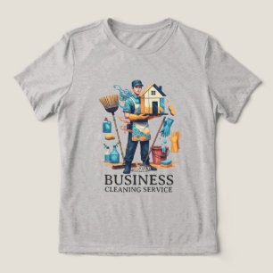 Moderne Hausreinigung Haushälterin Service Hausrei Tri-Blend Shirt