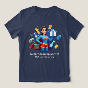 Moderne Hausreinigung Haushälterin Service Hausrei Tri-Blend Shirt