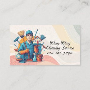 Moderne Hausreinigung Haushälterin Service Hausrei Visitenkarte