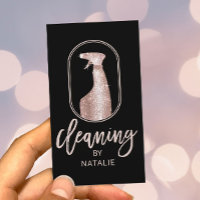 Moderne Hausreinigung Logo Rose Gold Typografie