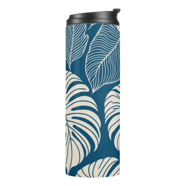 Moderne hawaiianische Blätter Thermosbecher (Nach links gedreht)
