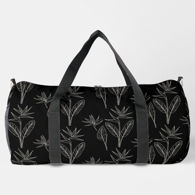 Moderne hawaiianische Druckvogel mit Paradiesmuste Duffle Bag (Rückseite)