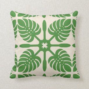 MODERNE HAWAISCHE KLEINPILLOW - Monstera Kissen