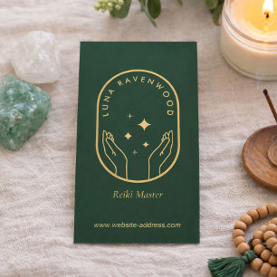 Moderne Heilende Hände eines Himmels-Reiki-Meister Visitenkarte