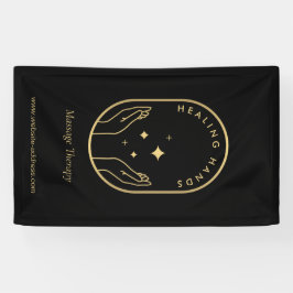 Moderne Heilhandmassage, Wellness Gold Logo Banner