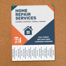 Moderne Heimwerker Abreißlaschen Flyer