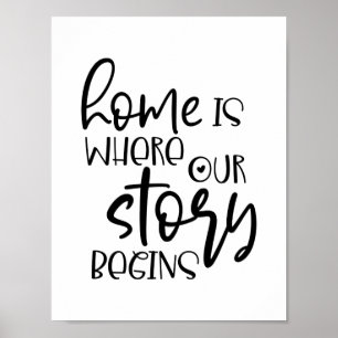 Moderne Heimzitat-Typografie Poster