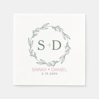 Moderne Heirat von Wreath Serviette
