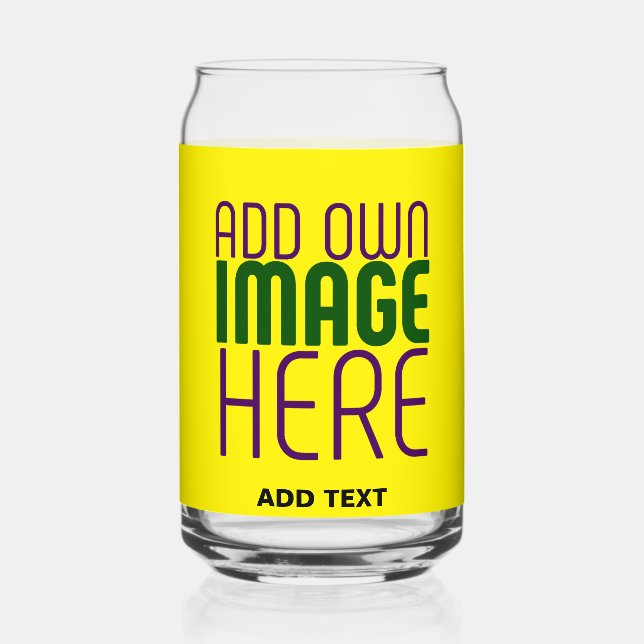 MODERNE, HELL-GELB-BILD-TEMPLATE DOSENGLAS (Vorderseite)