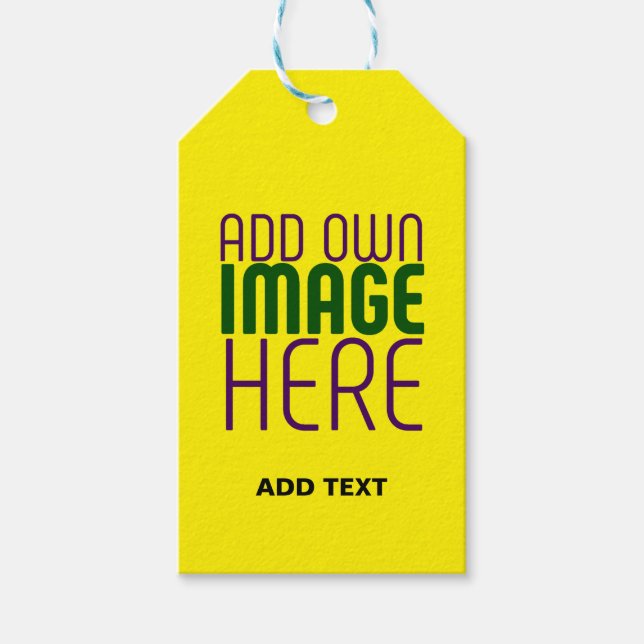 MODERNE, HELL-GELB-BILD-TEMPLATE GESCHENKANHÄNGER (Vorderseite)