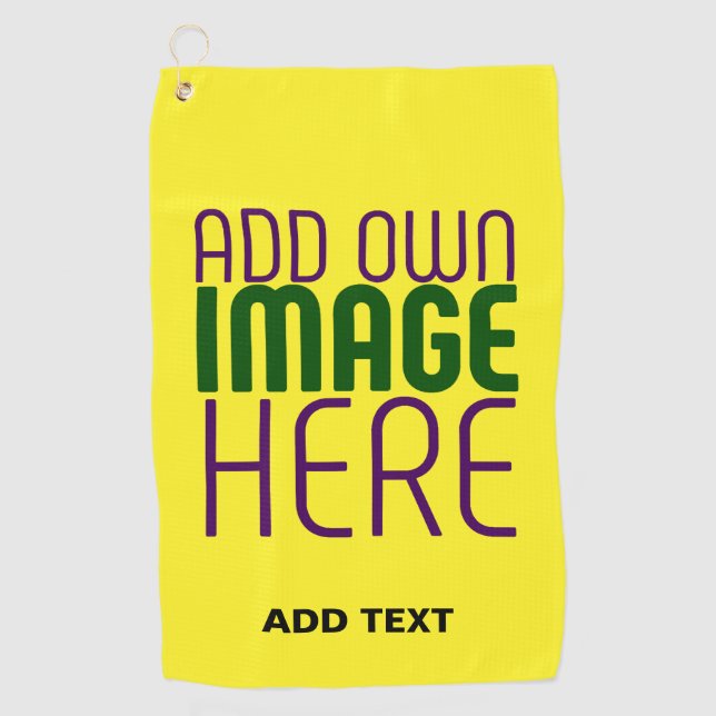 MODERNE, HELL-GELB-BILD-TEMPLATE GOLFHANDTUCH (Vorderseite)