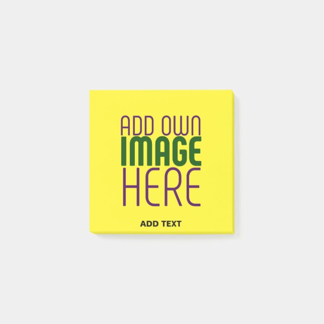 MODERNE, HELL-GELB-BILD-TEMPLATE POST-IT KLEBEZETTEL (Vorderseite)