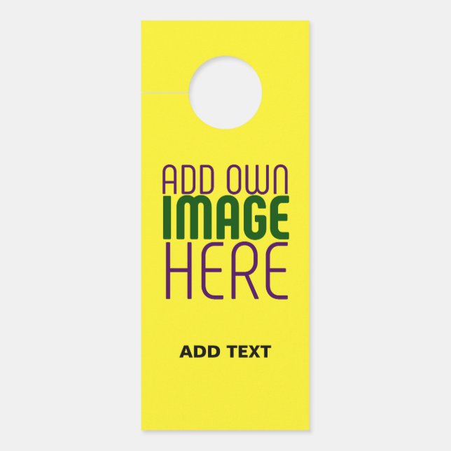 MODERNE, HELL-GELB-BILD-TEMPLATE TÜRANHÄNGER (Vorderseite)