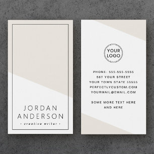 Moderne, hellbraune, geometrische Visitenkarte