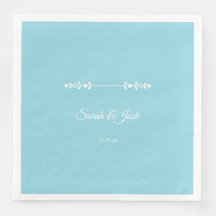 Moderne helle Blauen und Weiße Hochzeit