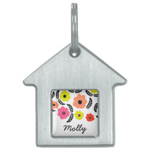 Moderne, helle Blume und Personalisiertes schwarze Tiermarke